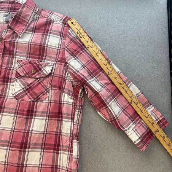 Carhartt Women's Button Up Shirt Size XL Plaid 3/4 Sleeve 101596 - Picture 11 of 12